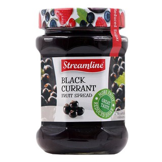 สตรีมไลน์แยมแบลคเคอร์แรนด์ 340กรัม Streamline Blackcurrant Jam 340 gm.