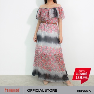 haas เดรสยาว ชุดกระโปรง Maxi Dress ลายดอกไม้ HNPD2377