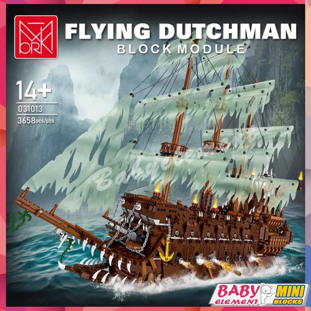 Flying Dutchman บล็อคตัวต่อ รูปเรือ MOC DIY ของเล่นสําหรับเด็กผู้ชาย และผู้หญิง