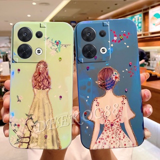 ใหม่ เคสโทรศัพท์มือถือนิ่ม OPPO Reno 8 8Z 8Pro 7 7Z 7Pro 6 6Z 5G 4G 2022 New Phone Cell Case Bling Soft Girl Back View Flower Handphone Casing Glitter Lovely Cartoon Back Cover Reno8 Reno7 Reno6 Z Pro Reno8Z