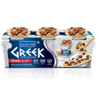 Dutchie Greek Style Yoghurt Natural Flavor 120g.Pack 3 ดัชชี่กรีกสไตล์โยเกิร์ตรสธรรมชาติ 120กรัม แพค 3