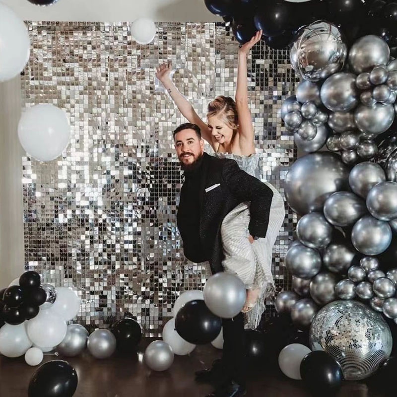 แนะนำ ผ้าม่าน ผ้าม่านฟอยล์ ประดับกลิตเตอร์ 2 เมตร สําหรับตกแต่งพื้นหลัง ปาร์ตี้วันเกิด งานแต่งงาน คริสต์มาส ราคาพิเศษ มีเก็บเงินปลายทาง