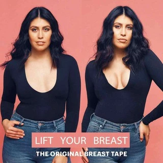 เทปกาวแปะหน้าอก ยกกระชับ boob tape รุ่นใหม่ กาวเหนียว ติดทนมากขึ้น กันน้ำ กันเหงื่อ บรรจุ 1 ชิ้น