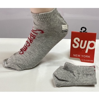ถุงเท้ากีฬาข้อข้อตาตุ่ม  ถุงเท้า Sup-e สีเทา สีขาว ขนาด 24-28 ซม.Sup-e