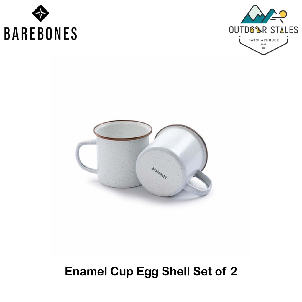 Barebones Enamel Cup Egg Shell Set of 2