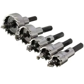 ดอกสว่าน โฮลซอเจาะเหล็ก อลูมิเนียม HSS 5 ชิ้น ขนาด 16-30 mm