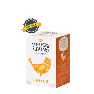 Higher Living Organic Ginger Kick Tea 15 Bags น้ำหนัก 33 g.