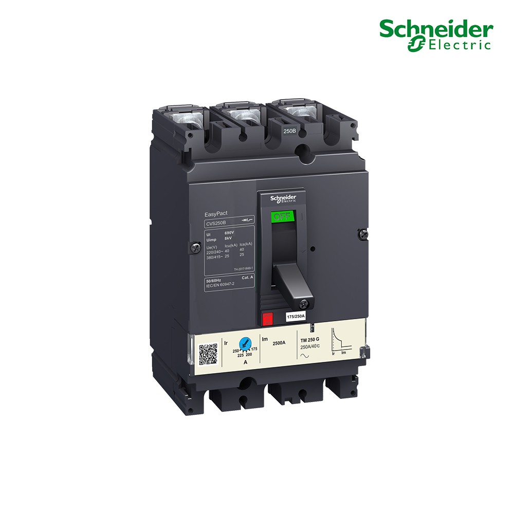 Schneider  Circuit breaker  CVS160B, 25 kA at 415 VAC, 100 A  TM-D trip unit, 3P_LV516301 | PlugOn