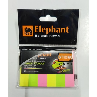 โพสต์อิท Sticko Note Neon Colour ตราช้าง Elephant