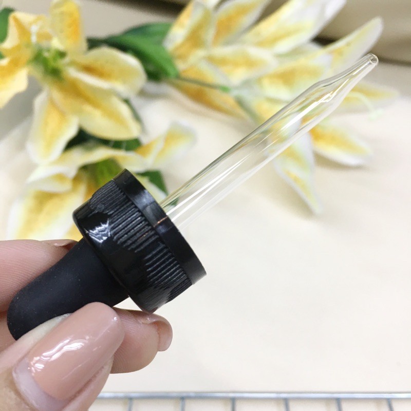 ดรอปเปอร์ หลอดแก้ว คุณภาพดี ใช่หยอดสีใส่ ขนมชั้น วุ้น