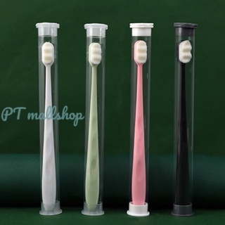 PT mallshop  แปรงสีฟัน ผู้ใหญ่ นุ่มมาก เส้นใย 20000 เส้น พร้อมที่ทำความสะอาดลิ้นด้านหลัง และกระบอกเก็บแปรง พร้อมส่ง A81