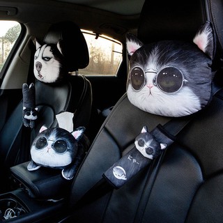 หมอนรองคอ หมอนติดเบาะรถยนต์ +ปอกเข็มขัดนิรภัย (หมอนรองคอ 1 ช…