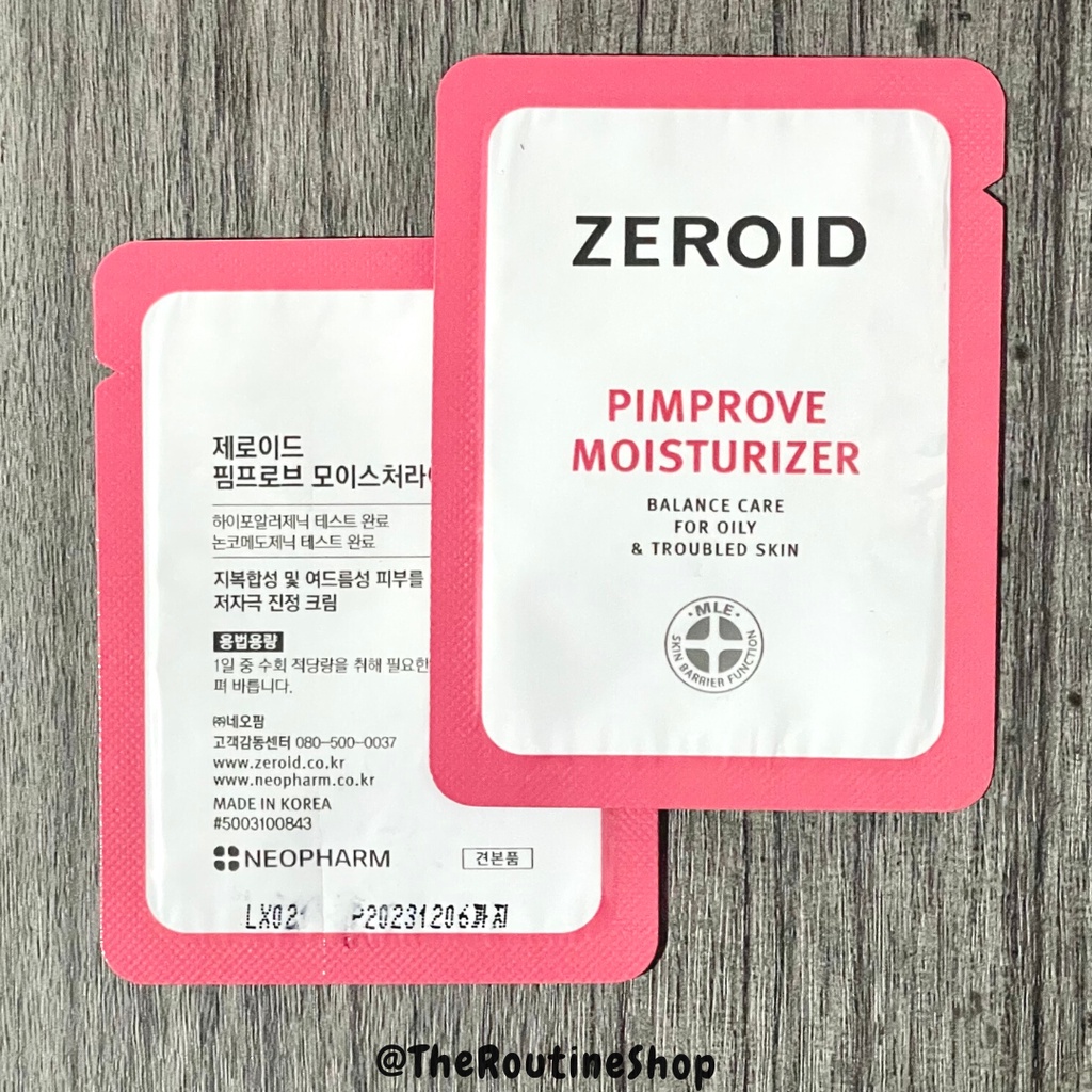 [ZPM ขนาดทดลอง] Zeroid Pimprove Moisturizer 3ML (EXP: 12/2023)
