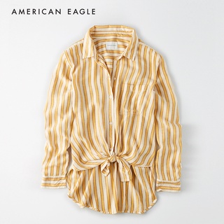 American Eagle Tie Front Button Up Shirt เสื้อเชิ้ต ผู้หญิง (EWSB 035-1787-700)