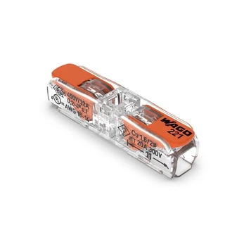 WAGO อุปกรณ์เชื่อมสายไฟ Inline Splicing Connector with lever ของแท้ 100% (221-2411 / แพค 60ชิ้น)