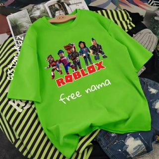 ฟรีชื่อ ROBLOX เสื้อยืด สําหรับเด็กผู้ชาย วัสดุพรีเมี่ยม