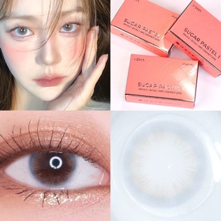I-SHA รุ่น Sugar Pasteli สี Sky Blue 🥣 คอนแทคเลนส์สีเทาฟ้าตาน้ำข้าว พร้อมส่งรายเดือน นำเข้าจากเกาหลี 🇰🇷 lensfarhang