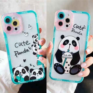 เคสมือถือ แบบนิ่ม ลายแพนด้า ป้องกันเลนส์ สําหรับ VIVO V23E V23 V21E V21 4G 5G V20 V15 S1 Z1 X50 X60 Pro V9 Youth Y53S Y51 Y51A Y31 2021 Y33S Y21S Y21 Y52 Y72 5G