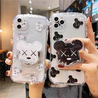 [เคส+Griptok] i6-i12promax Vivo Y11 Y12 Y15 Y17 Y30 Y50 Oppo A31 A92 RealmeC11 Samsung A50 เคสหมี Bubble