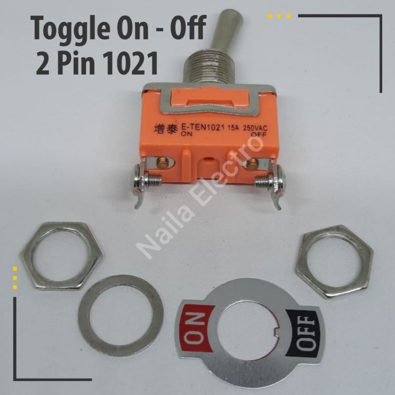 Toggle On Off 2 Pin (1021) / On Off Switch 2 ฟุต 1021