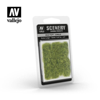 Vallejo SC428 Wild Tuft – Jungle Extra large: 12 mm. / 0,47 in. 17 units.