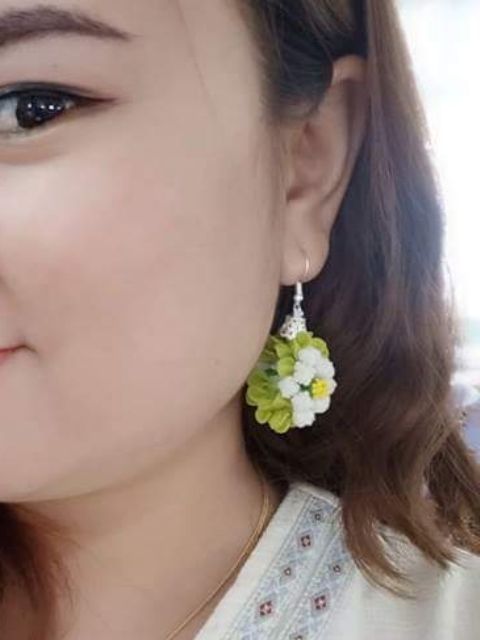 ต่างหู ต่างหูวงมาลัย ต่างหูหัตถกรรม ต่างหูดินไทย
