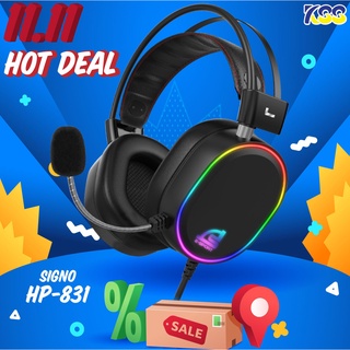 💕💕SIGNO E-Sport 7.1 Surround Sound Gaming Headphone รุ่น ELECTRA HP-831 (Black) (หูฟัง เกมส์มิ่ง)