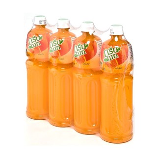 กรีนเมท น้ำส้ม 25% 1 ลิตร (4 ขวด) Green Mate Orange Juice 25% 1 Liter (4 Bottles)