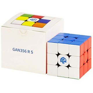 รูบิค 3x3 รูบิค ของแท้ อย่างดี rubik 3x3 rubiks race Gan 356 RS 3x3 stickerelss 3x3x3 Magic Cube rubix cube sharkrubik