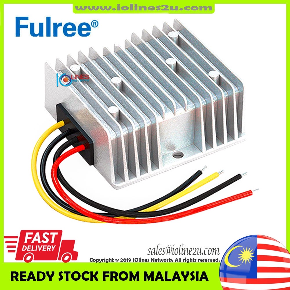 Fulree DC 12V 10V ~ 17V ถึง 19V 5A 95w power converter Step Up Boost ปิดผนึกอย่างเต็มที่พลังงานแสงอา