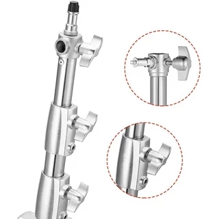 ขาตั้งไฟสแตนเลส 2.8เมตร Stainless Steel Light Stand สำหรับงานหนักสำหรับ Studio SoftBox MonoLight และอุปกรณ์ถ่ายภาพอื่น ๆ