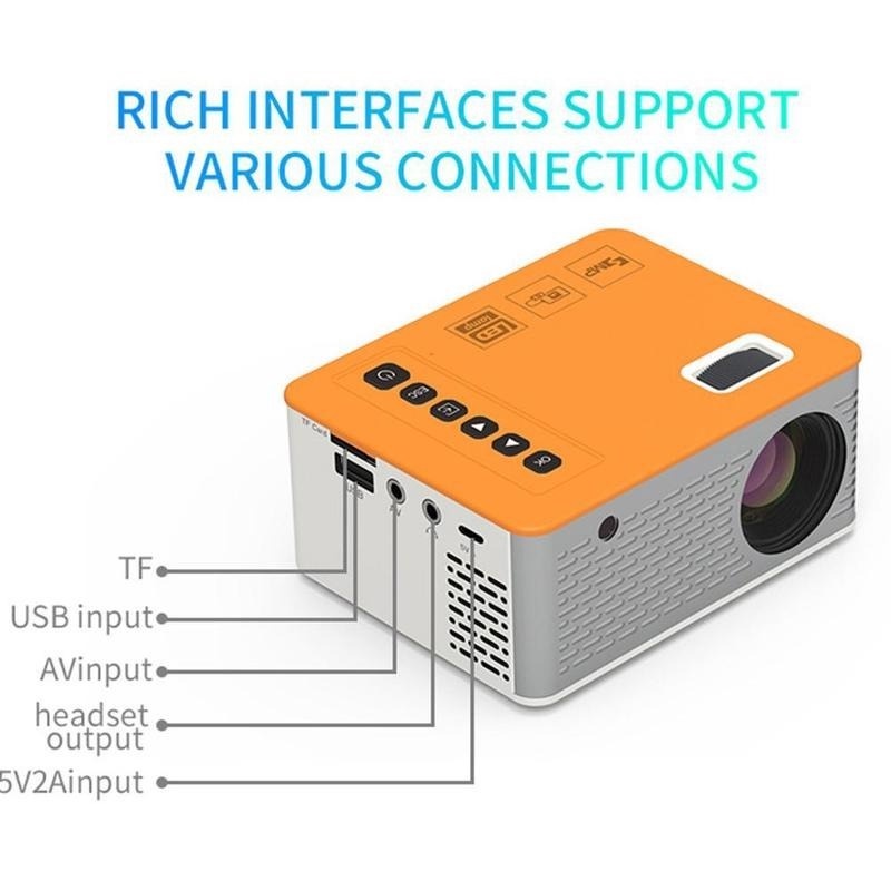 Phone Projector Mini Projector 1.8-inch Screen Home LCD Portable ...