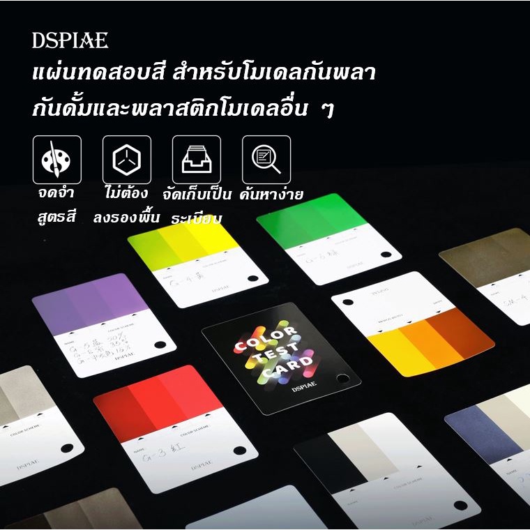 DSPIAE CC-01 Color Paint Test Card แผ่นทดสอบสี พ่นสีแอร์บรัช สำหรับกันพลา กันดั้มและพลาสติกโมเดล