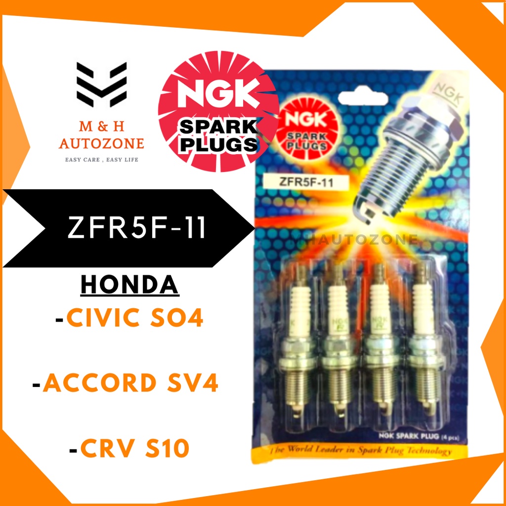[NGK SPARK PLUGS-ZFR5F-11] HONDA CIVIC SO4, ACCORD SV4, CRV S10 SPARK PLUGS
