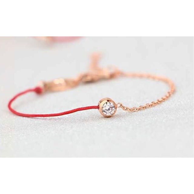 ของแท้100% ด้ายแดงนำโชค สร้อยข้อมือนำโชค #89 สร้อยข้อมือด้ายแดงมีจี้เพชร เสริมโชคลาภ ความรัก มหาเสน่ห์