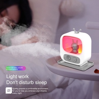 Retro TV Humidifier สเปรย์ความงามในครัวเรือน Nano Water Replenishing Meter การ์ตูนมินิไฟกลางคืนที่มีสีสัน