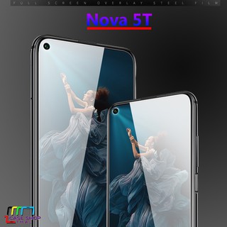 Huawei กระจกนิรภัยเต็มจอ Nova5T Nova7i กระจกนิรภัยเต็มจอไม่มีขอบสี Nova4