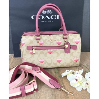 แท้💯% Coach Rowan Satchel In Signature Canvas