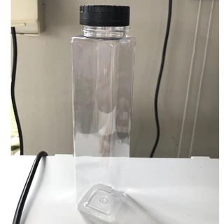 ขวด PET ทรงเหลี่ยม ทรงกระบอก 350ml. 11ออนซ์ RW.2286 4.5x4.5x20.2cm.แพ็ค10ใบ
