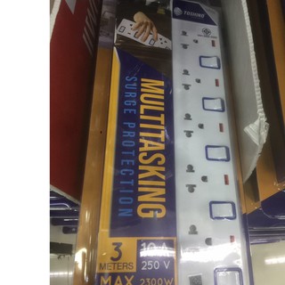 Toshino รางปลั๊ก มอก. 5 ช่อง ป้องกันไฟกระชาก สายยาว 3 เมตร รุ่น ET-915