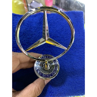 ซื้อไปใส่ไม่ได้รับเปลี่ยนหรือคืน Mercedes Benz ดาวลอย กระโปรง หน้า เบนซ์ โลโก้ ยี่ห้อ ฐานช่อ 4.5 cm LOGO BADGE STICKER