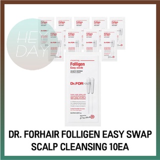 [ดร. Forhair] Folligen คลีนซิ่งทําความสะอาดหนังศีรษะ 6 มล. x 10ea ทําความสะอาดหนังศีรษะ ผ่อนคลาย ผลัดเซลล์ผิวที่ตายแล้ว บรรเทากลิ่น ขจัดซีบัม ดูแลหนังศีรษะ