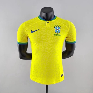 เสื้อฟุตบอล บราซิล ฟุตบอลโลก ชุดเหย้า เกรดเพเยอร์ ปี 2022/23 Brazil Home World Cup Jersey 2022/23 ( PLAYER )