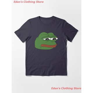 2022 การ์ตูน กบเศร้า Sad frog Pepe The Frog - Sad Frog Essential T-Shirt เสื้อยืดพิมพ์ลาย เสื้อยืดคู่รัก