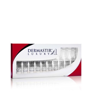 DERMASTIR DIAMOND AMPOULES แอมพูลสูตรช่วยบำรุงผิวให้แลดูเปล่งปลั่งและสดใสในชั่วข้ามคืน มีส่วนผสมอันล้ำค่าจากเพชร