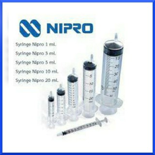 (ขายยกกล่อง) NIPRO SYRING ขนาด 1 ,3 ,5 ,10 ,20 ,50 ML.