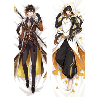 พร้อมส่ง ปลอกหมอนอิงสองด้าน พิมพ์ลายอนิเมะ Genshin Impact Zhong Li Dakimakura Kawaii 150x50 ซม.