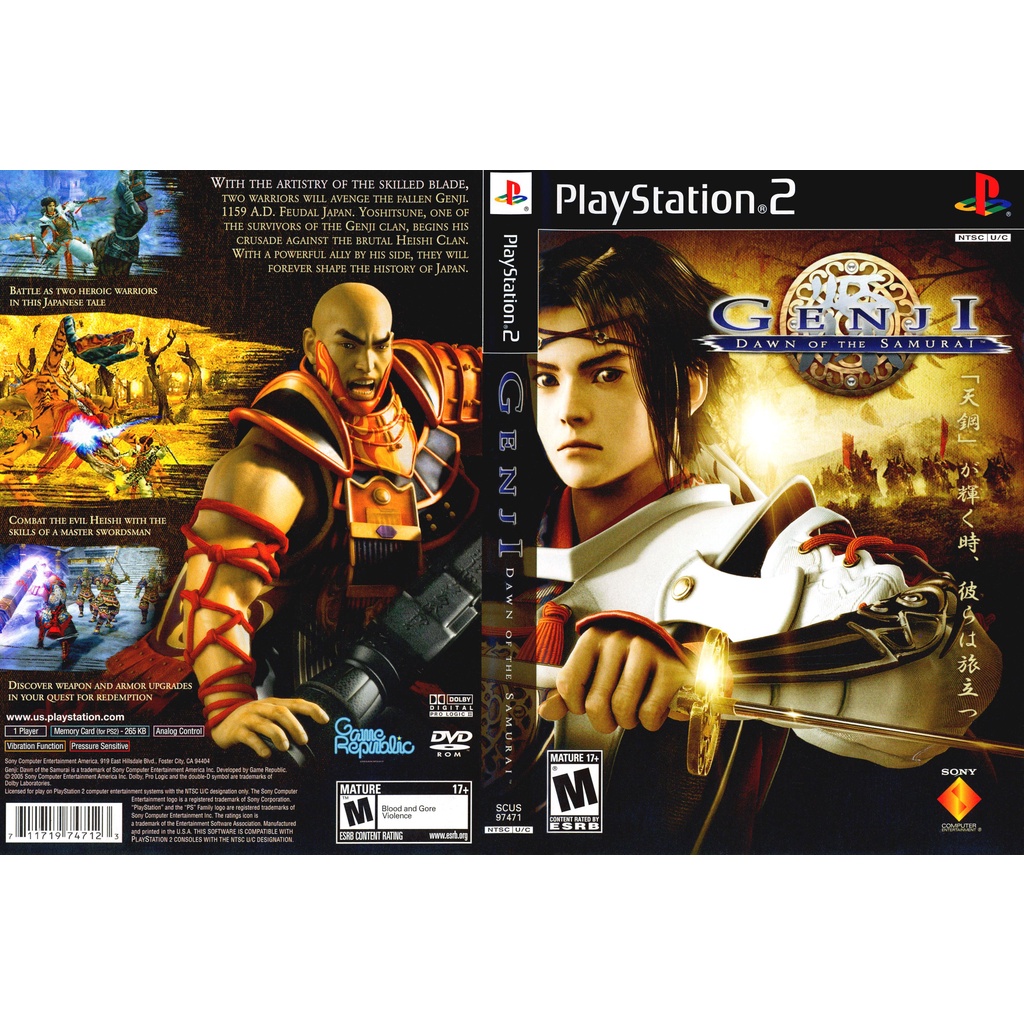 แผ่นเกมส์ PS2 Genji - Dawn of the Samurai   คุณภาพ ส่งไว (DVD)