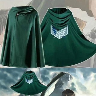 เสื้อคลุมคอสเพลย์ การ์ตูนญี่ปุ่น Attack on Titan Shingeki No Kyojin Scout Cloak สําหรับปาร์ตี้ฮาโลวีน