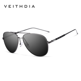 [พร้อมกล่อง] VEITHDIA 2839 แว่นตากันแดด เลนส์โพลาไรซ์ อลูมิเนียม แมกนีเซียมอัลลอยด์ กรอบนักบินย้อนยุค เลนส์สีสันสดใส บล็อกแสงสะท้อน แบรนด์นักออกแบบ กลางแจ้ง เดินทาง ม่านบังแดด กระจก